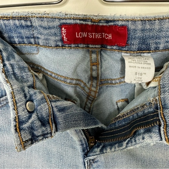 Levi’s 501 Low Rise Flare Destroyed Denim Jeans Grunge Punk Size 5 Juniors - Picture 5 of 8